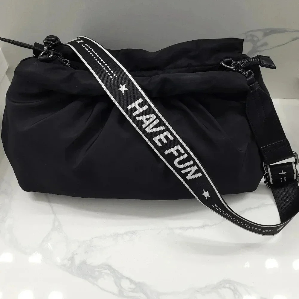 Zara Text Detail Crossbody Bag